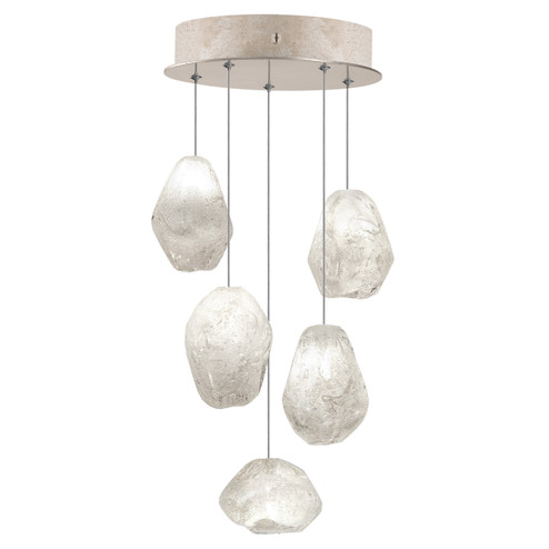 Natural Inspirations LED Pendant in Gold w/Clear Quartz Glass Drops (48|852440-23LD)