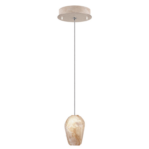 Natural Inspirations LED Drop Light in Gold w/Natural Quartz Glass Drop (48|852240-27LD)