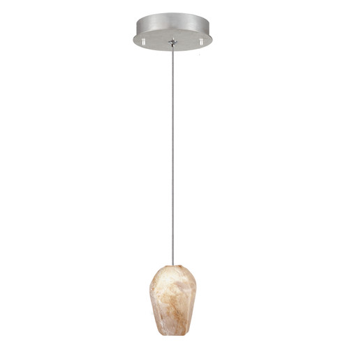 Natural Inspirations LED Drop Light in Silver w/Natural Quartz Glass Drop (48|852240-17LD)