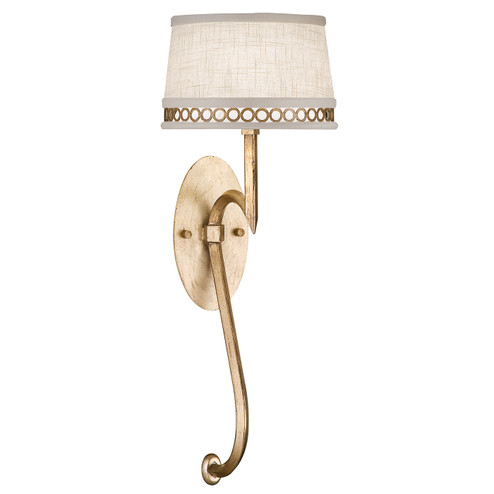 Allegretto One Light Wall Sconce in Gold w/White Linen Shade (48|784650-2ST)