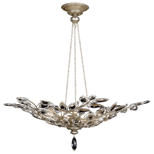 Crystal Laurel Six Light Pendant in Silver (48|753740ST)