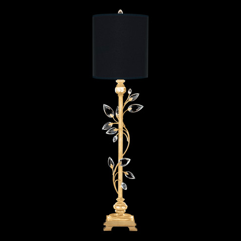 Crystal Laurel One Light Console Lamp in Gold Leaf w/Black Fabric & Gold Inner Lining Shade (48|752915-SF34)