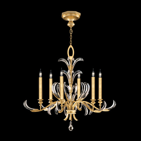 Beveled Arcs Six Light Chandelier in Gold (48|739140-SF3)