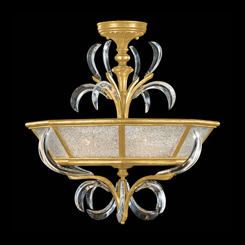 Beveled Arcs Three Light Semi-Flush Mount in Gold Leaf (48|704340-SF3)