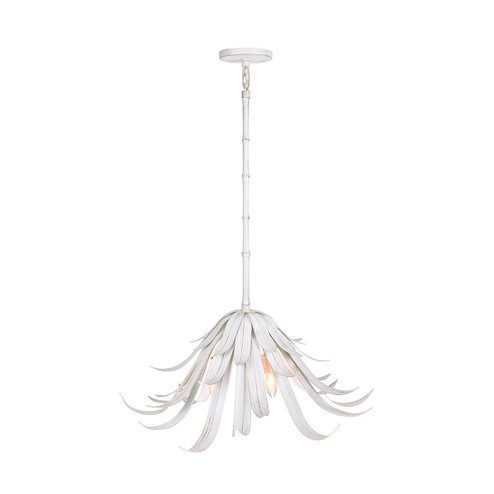 Kagra Three Light Chandelier in Distressed White (40|46431-028)