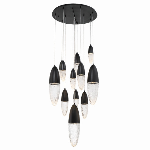 Ecrou 12 Light Chandelier in Matte Black (40|43859-022)