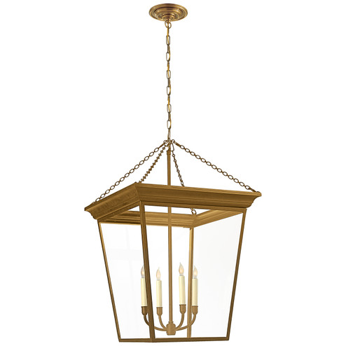 Cornice Four Light Lantern in Hand-Rubbed Antique Brass (268|SL 5872HAB)