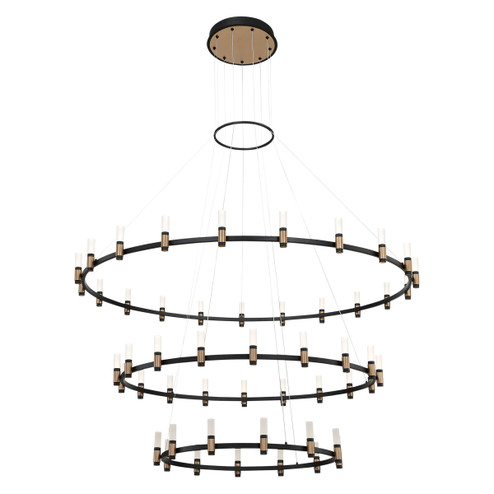 Albany LED Chandelier in Brass-Black Mix (40|37046-019)