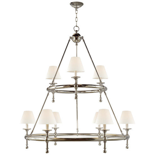 Classic Nine Light Chandelier in Polished Nickel (268|SL 5813PN-L)