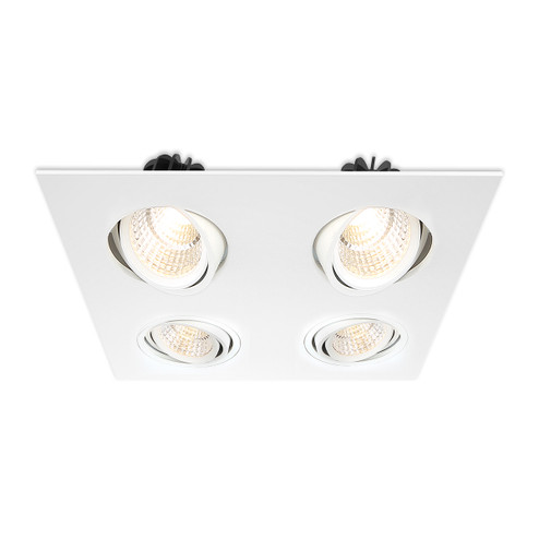 RECESSED MULTIPLE MULT,DOWNLIGHT,4LT,12W,SQ,WHT in White (40|30237-02)