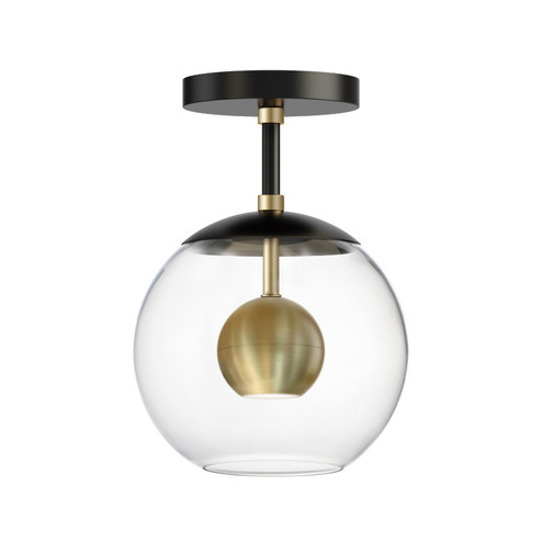 Nucleus LED Flush Mount in Black / Natural Aged Brass (86|E25150-BKNAB)
