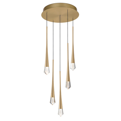 Pierce LED Pendant in Gold (86|E24225-122GLD)