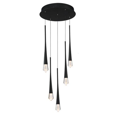 Pierce LED Pendant in Black (86|E24225-122BK)