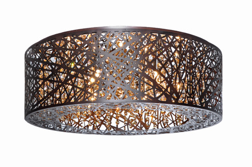 Inca Nine Light Flush Mount in Bronze (86|E21301-10BZ)