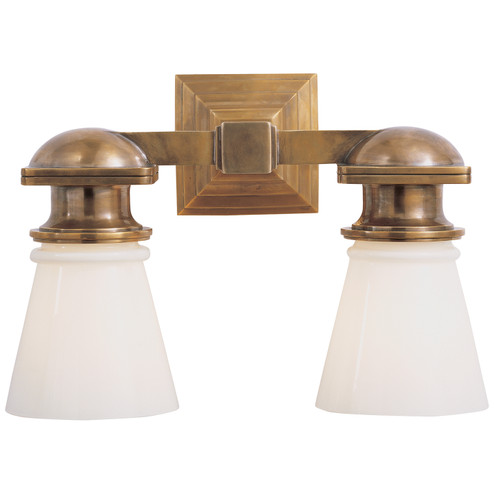 NY Subway Two Light Wall Sconce in Hand-Rubbed Antique Brass (268|SL 2152HAB-WG)