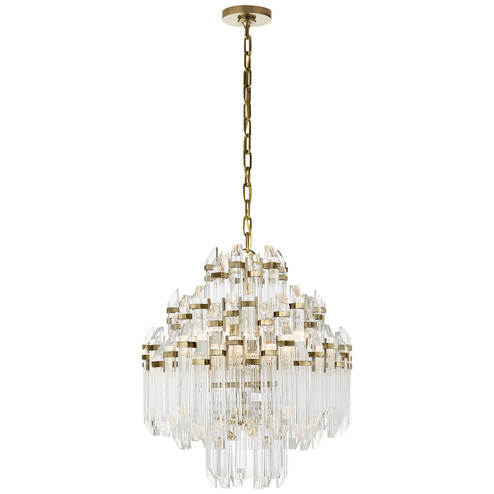 Adele Six Light Chandelier in Hand-Rubbed Antique Brass with Clear Acrylic (268|SK 5424HAB-CA)
