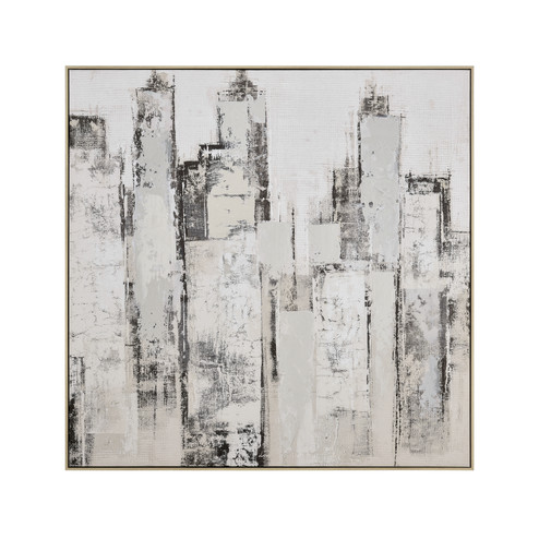 Urban Mist Abstract Framed Wall Art in Off White (45|S0056-10628)