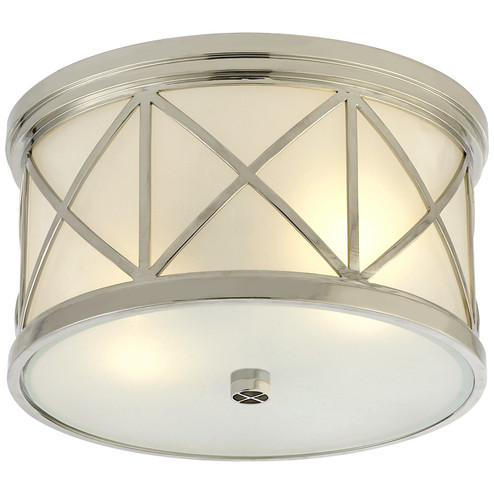 Montpelier Two Light Flush Mount in Polished Nickel (268|SK 4010PN-FG)