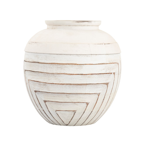 Drake Vase in White (45|H0807-9249)