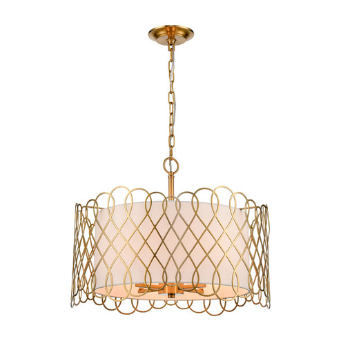 Harp Lane Four Light Pendant in Satin Brass (45|H018-7251)