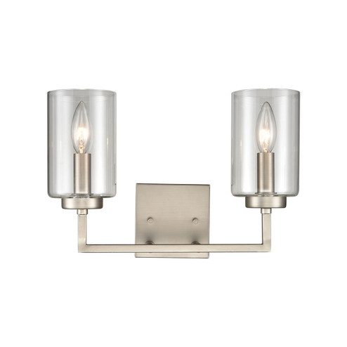 West End Two Light Vanity in Brushed Nickel (45|CN240122)