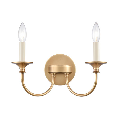 Cecil Two Light Vanity in Natural Brass (45|89721/2)