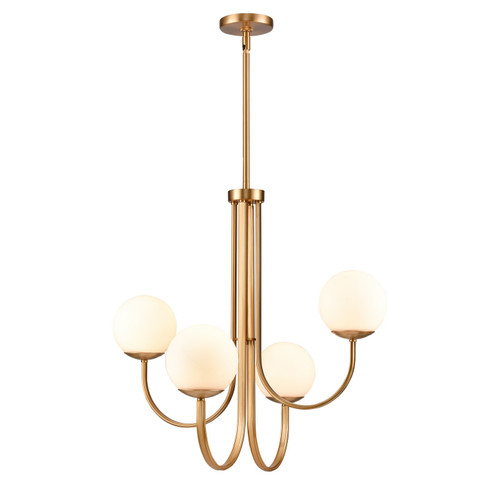 Caroline Four Light Chandelier in Brushed Gold (45|89677/4)