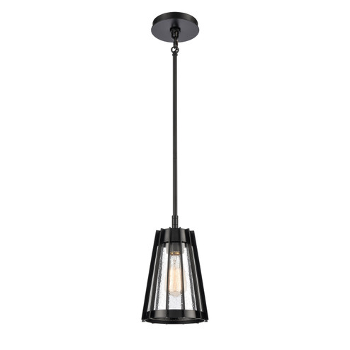 Open Louvers One Light Mini Pendant in Matte Black (45|82114/1)