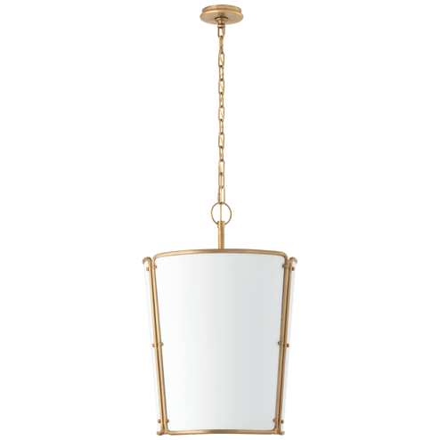 Hastings Three Light Pendant in Hand-Rubbed Antique Brass (268|S 5647HAB-WHT)