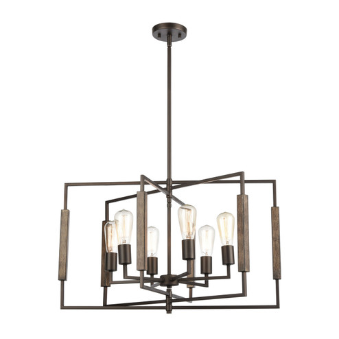 Zinger Six Light Chandelier in Oil Rubbed Bronze (45|75162/6)