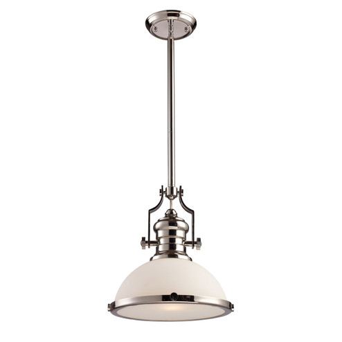 Chadwick One Light Pendant in Polished Nickel (45|66113-1)