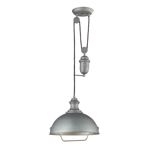 Farmhouse One Light Pendant in Aged Pewter (45|65081-1)