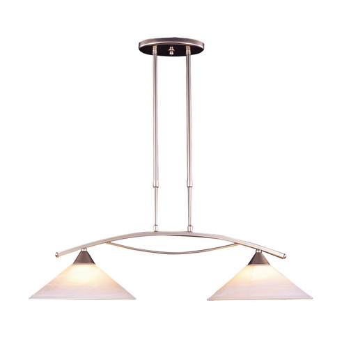 Elysburg Two Light Linear Chandelier in Satin Nickel (45|6501/2)