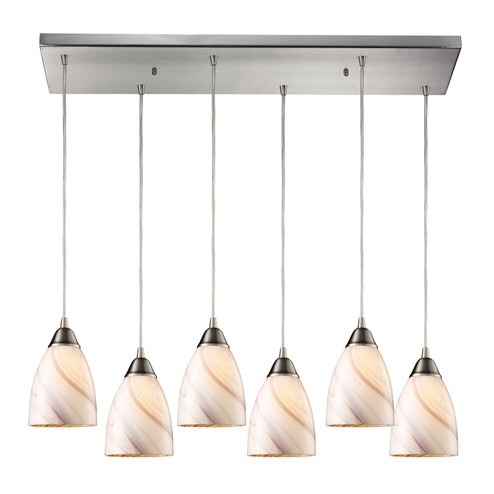 Pierra Six Light Pendant in Satin Nickel (45|527-6RC-CR)