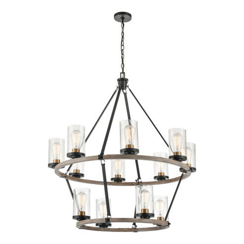 Geringer 12 Light Chandelier in Charcoal (45|47470/8+4)