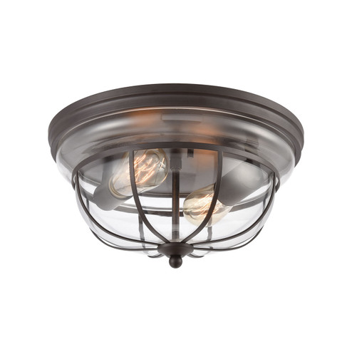 Manhattan Boutique Two Light Flush Mount in Oil Rubbed Bronze (45|46564/2)