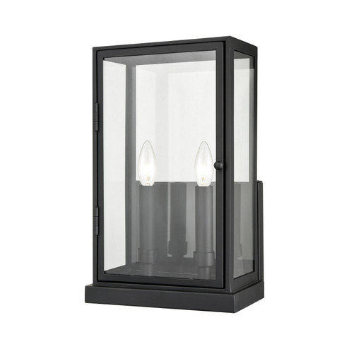 Foundation Two Light Outdoor Wall Sconce in Matte Black (45|45522/2)