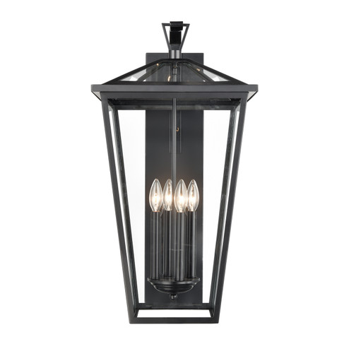 Main Street Four Light Outdoor Wall Sconce in Black (45|45476/4)