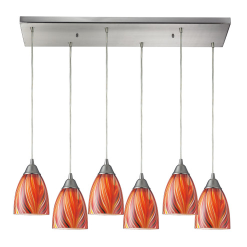 Arco Baleno Six Light Pendant in Satin Nickel (45|416-6RC-M)