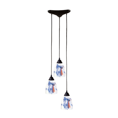 Classico Three Light Pendant in Dark Rust (45|406-3MT)