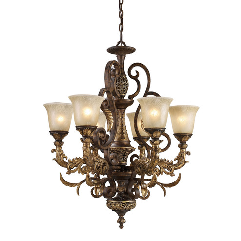 Regency Six Light Chandelier in Burnt Bronze (45|2163/6)