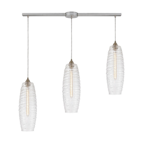 Liz Three Light Pendant in Satin Nickel (45|21192/3L)