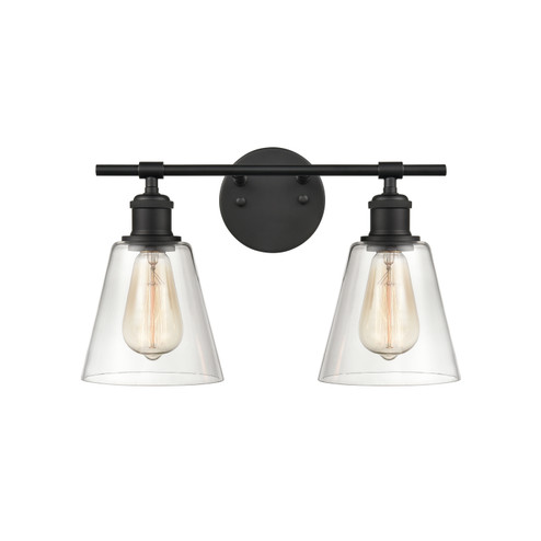 Scone Two Light Vanity in Matte Black (45|18701/2)