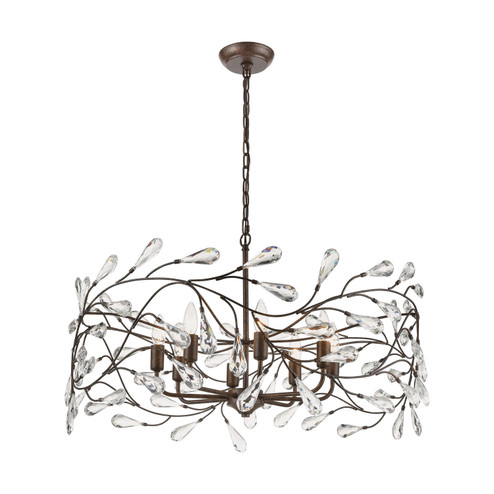 Crislett Eight Light Chandelier in Sunglow Bronze (45|18260/8)