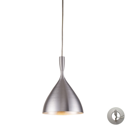 Spun Aluminum One Light Mini Pendant in Aluminum (45|17042/1ALM-LA)