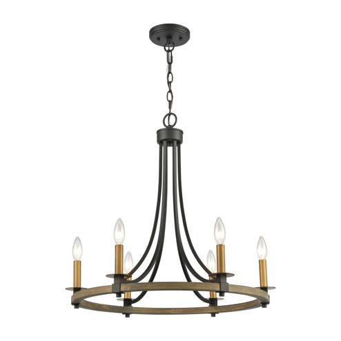 Woodbridge Six Light Chandelier in Matte Black (45|16548/6)