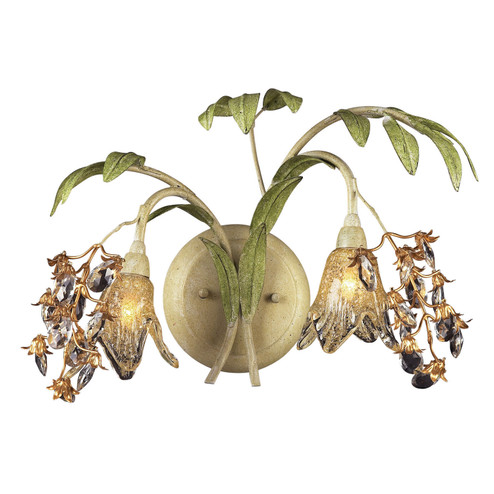 Huarco Two Light Wall Sconce in Sage Green (45|16050)