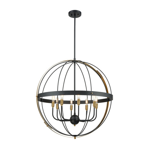 Caldwell Eight Light Chandelier in Matte Black (45|15287/8)