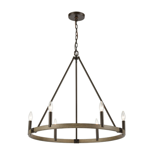 Transitions Six Light Chandelier in Oil Rubbed Bronze (45|12316/6)