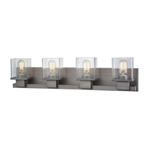 Hotelier Four Light Vanity in Weathered Zinc (45|11943/4)